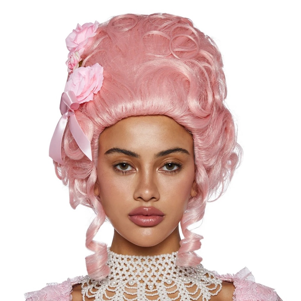 Marie Antoinette Rocco style pink wig NEW